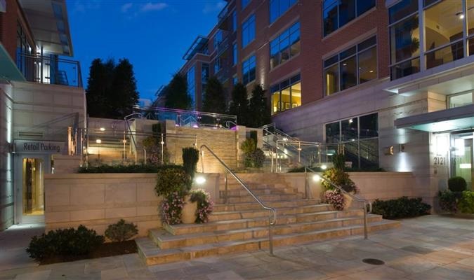 Central staircase with housing units either side